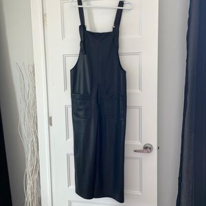 Faux leather jumpsuit